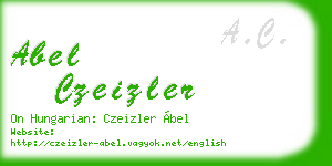 abel czeizler business card