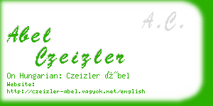 abel czeizler business card